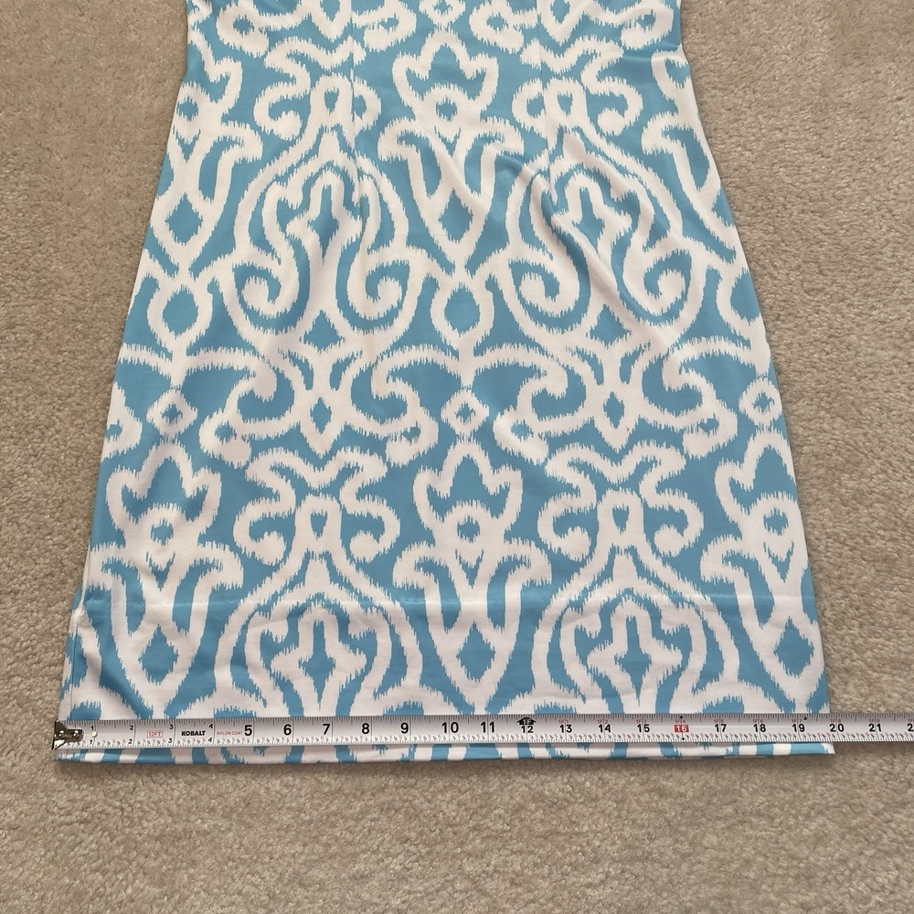 Gretchen Scott Jersey Isosceles Arabesque Dress XS Sleeveless Blue White - Picture 4 of 10